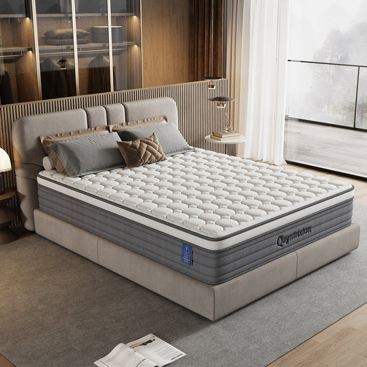 Dranite 12" King, Gel Infused Memory Foam and Pocket Spring Hybrid Mattress in a Box, Adult